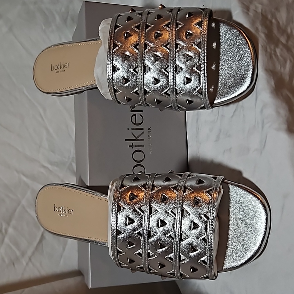 New Botkier Silver Leather Sandal
